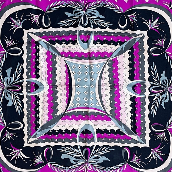 Vintage Emilio Pucci Scarf Silk Shawl Bold Abstract Print 34in Rare Daytons - Picture 3 of 16